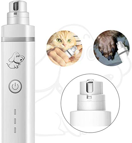 Dog Nail Grinder 3-in-1 Electric Rechargeable Pet Nail Trimmer Safetly Painless Paws Grooming Smoothing for Large Dogs Ultra Quiet Dog Nail Clippers