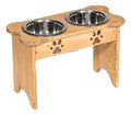 Saving Shepherd Bone Shaped Elevated Dog Pet Feeder Stainless Steel Bowls