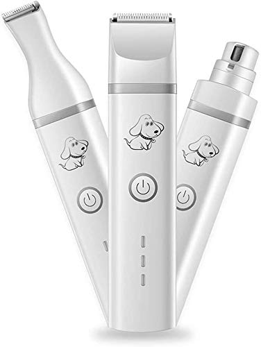Dog Nail Grinder 3-in-1 Electric Rechargeable Pet Nail Trimmer Safetly Painless Paws Grooming Smoothing for Large Dogs Ultra Quiet Dog Nail Clippers