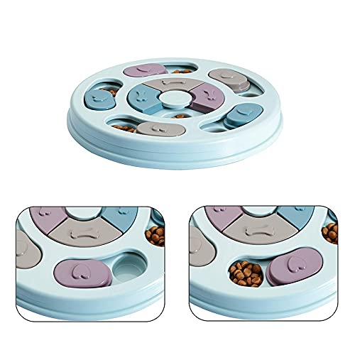 Dog Puzzle Toys Slow Feeder Interactive Increase Puppy IQ Food Dispenser Slowly Eating Nonslip Bowl Pet Cats Dogs Training Game (Yellow)