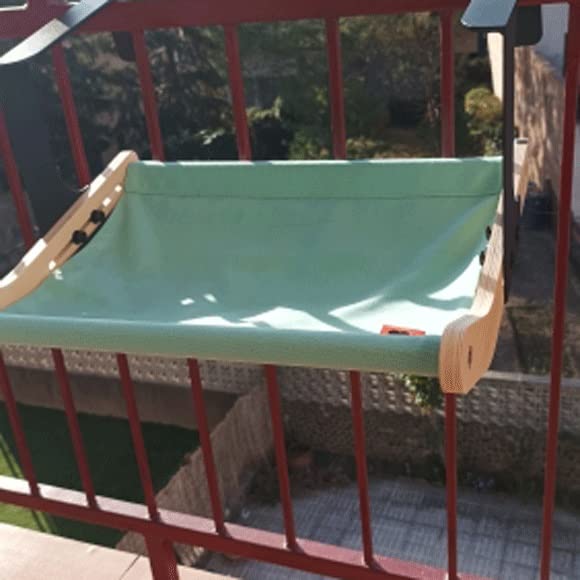 GHDVGHC Heater Hanging Bed Very Sturdy Cat Window Perch Cotton Canvas Easy Washable and Assemble Plywood Hammock