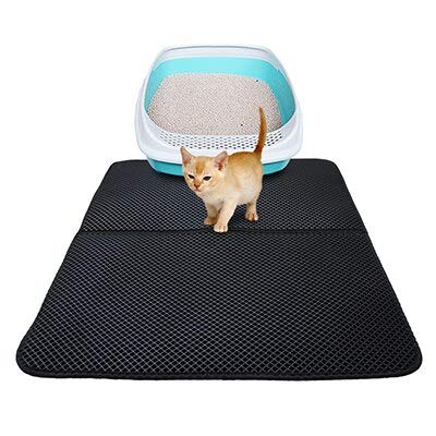 LSSOAZZVVN Cat Litter Ma Pet Cat Litter Mat Ouble-Layer Cat Litter Trapper Mats with Waterproof Bottom Net Litter Cat Mat Layer cat pad