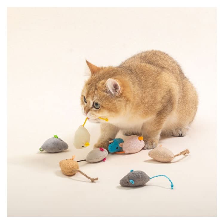 cyhymq 3pcs Mix Simulation Cat Toys Catnip Funny Playing Kitten Interactive Soft Toy Bite Resistant Pet Supplies