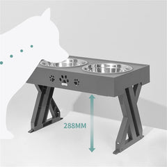 CVXSDFI Adjustable Elevated Dog Bowls with Stainless Steel Dishes