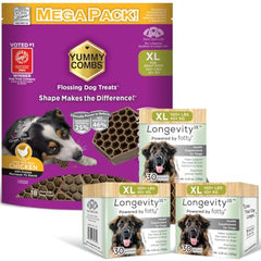 Yummy Combs Dental Treats & Longevity15 Supplement Bundle