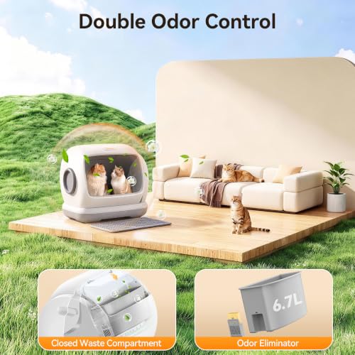 Meowant Large Space Automatic Litter Box for Multiple Cats