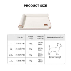 PJDDP L-Shaped Bolster Pet Bed with Removable Washable Cover