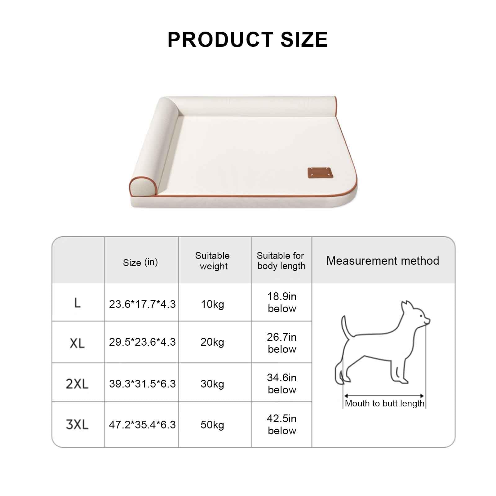 PJDDP L-Shaped Dogs Beds, Cat Sofa Bed, Watertight Dog Mat with Removable Covers, Pet Bolster Mat for Couch, Calming Dog Beds for Small to Large Dogs