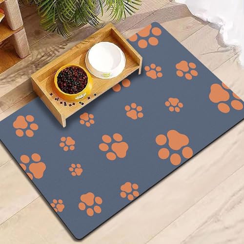 Pet Feeding Mat-Quick Dry Anti-Slip Dog Bowl Mat