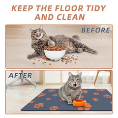 Quick-Dry Anti-Slip Pet Feeding Mat for Dog Bowls