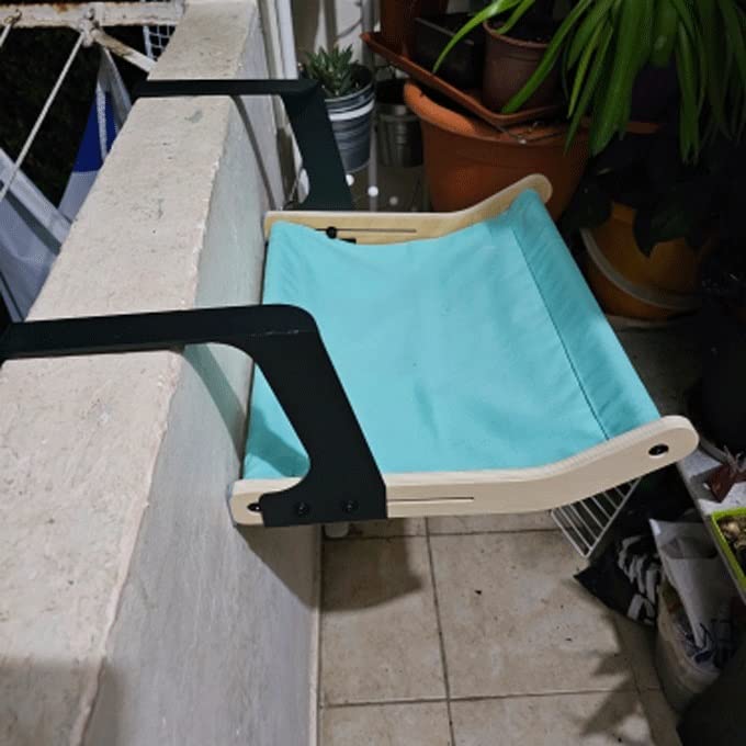 GHDVGHC Heater Hanging Bed Very Sturdy Cat Window Perch Cotton Canvas Easy Washable and Assemble Plywood Hammock