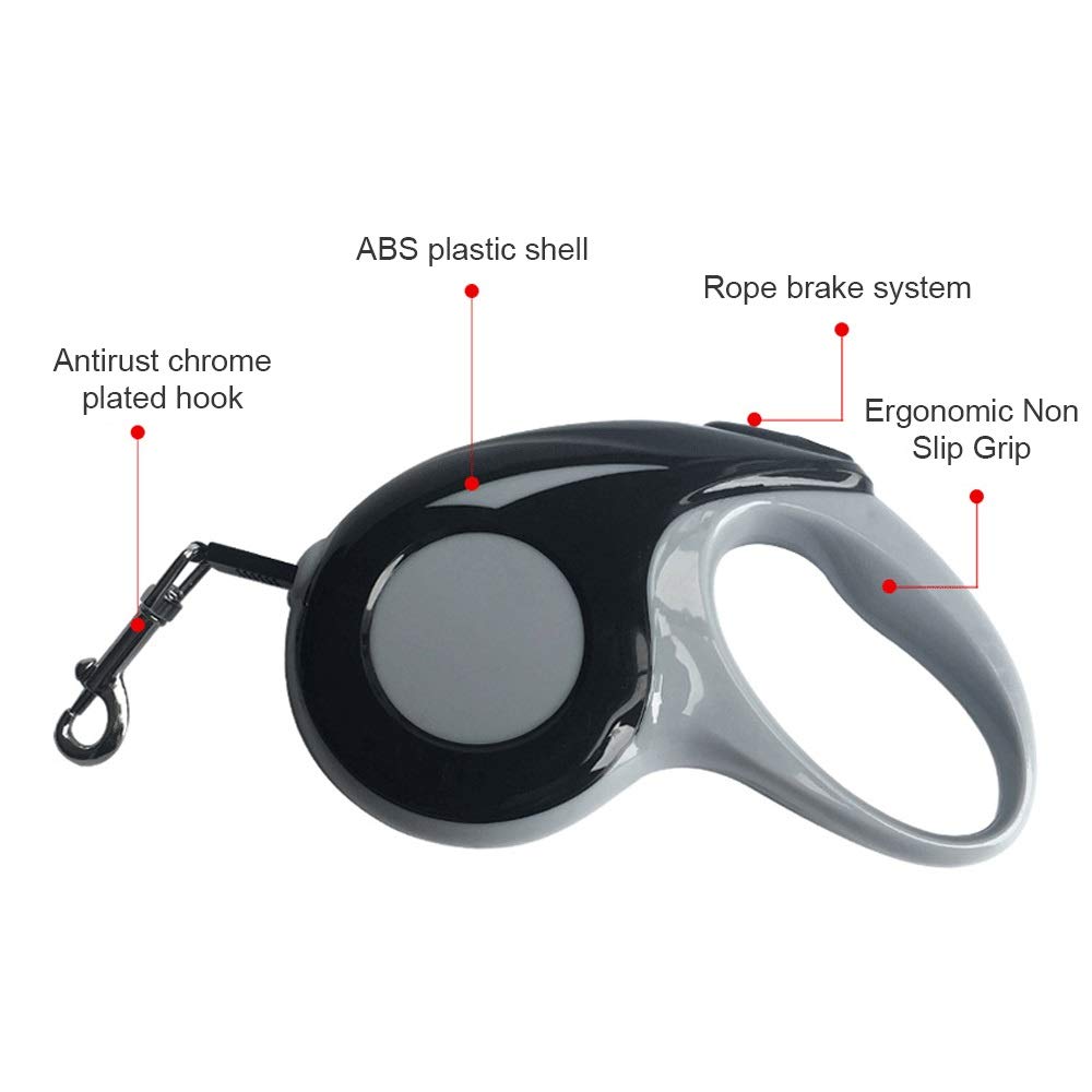 5M Retractable Pet Leash Belt Plastic Outdoor Non-Slip Manual Training