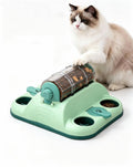 Cat Slow Feeder Bowl, Interactive Food Dispensing Cat Toy, Rolling Treat Dispenser for Indoor Cats