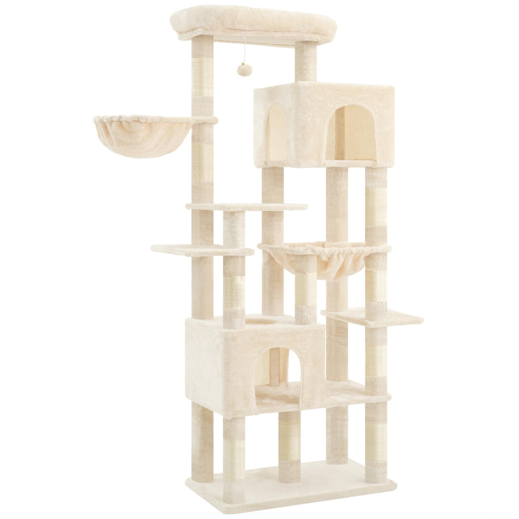 Heybly Cat Tree, 76-Inch Tall Heavy Duty Cat Tower for Big Cats