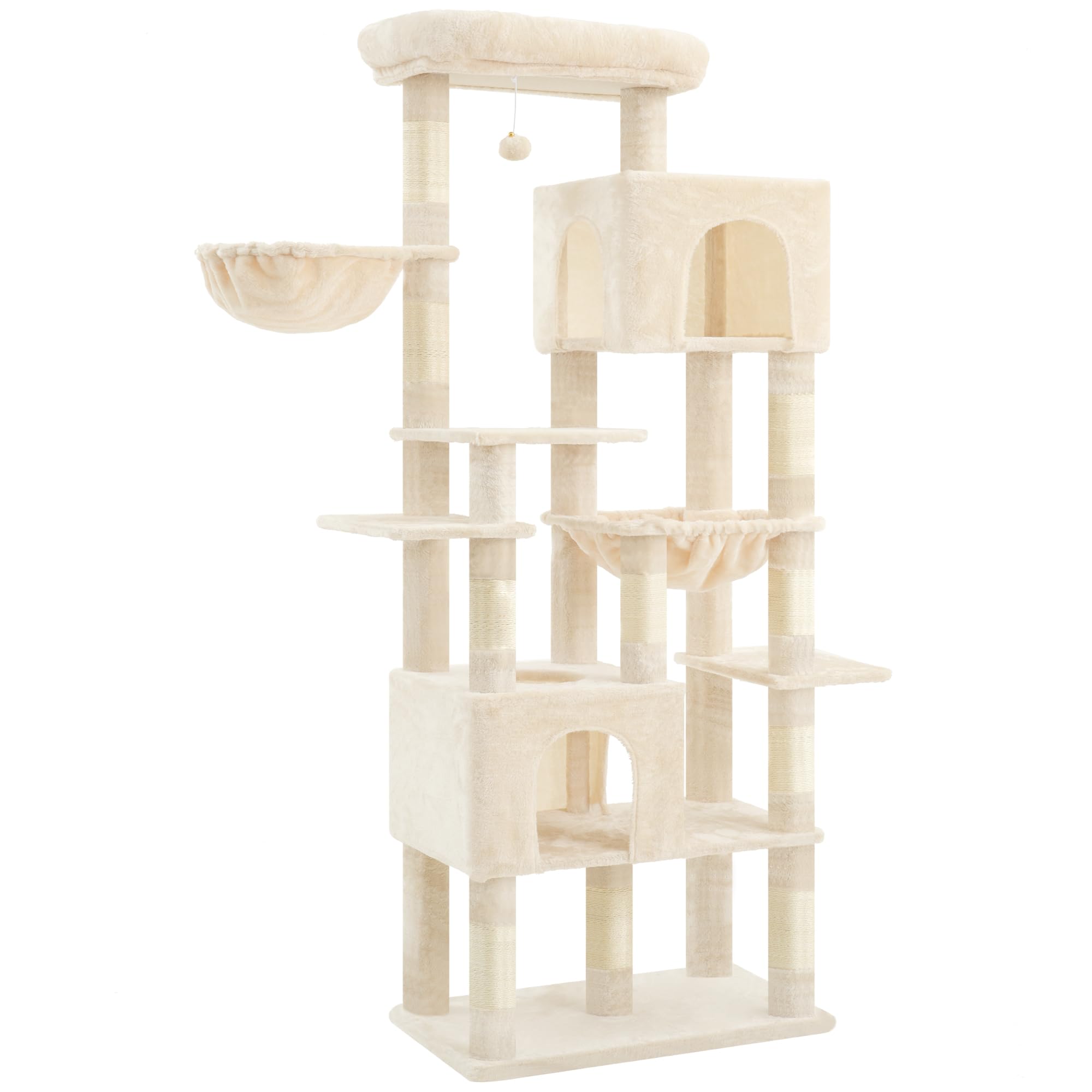 Heybly Cat Tree, 76-Inch Tall Heavy Duty Cat Tower for Big Cats