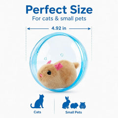 Self-Rolling Interactive Cat Ball with Plush Animal Toy