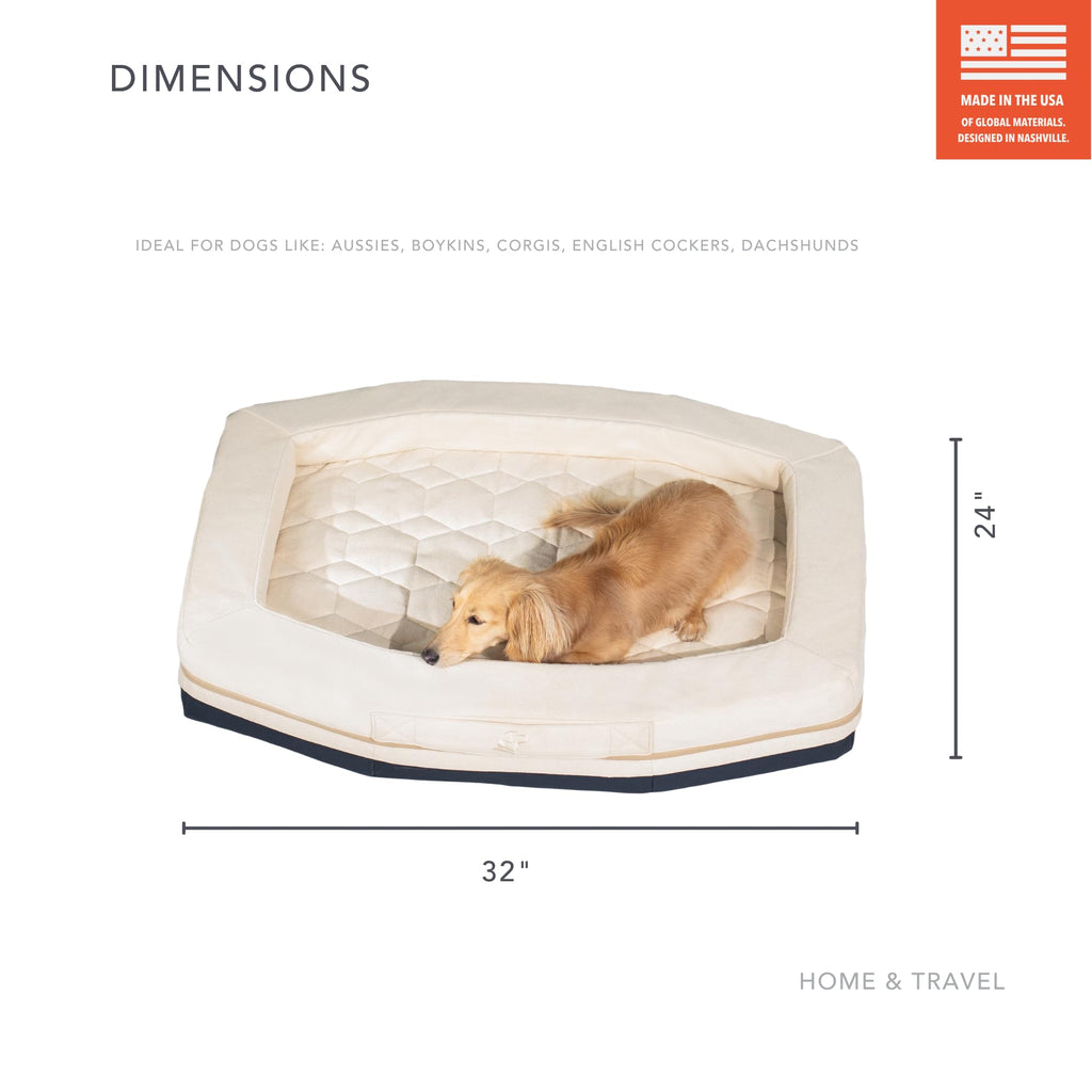 GUNNER Homestead Dog Bed – Orthopedic Memory Foam Pet Bed with Washable Cover, Durable Non-Slip Base, Bolstered Sides for Dogs, Comfortable Indoor Lounger
