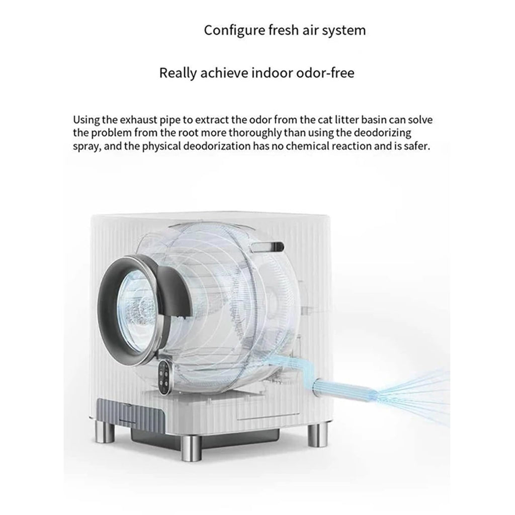 Cat Litter Box with Air Deodorizer and Sensor Door