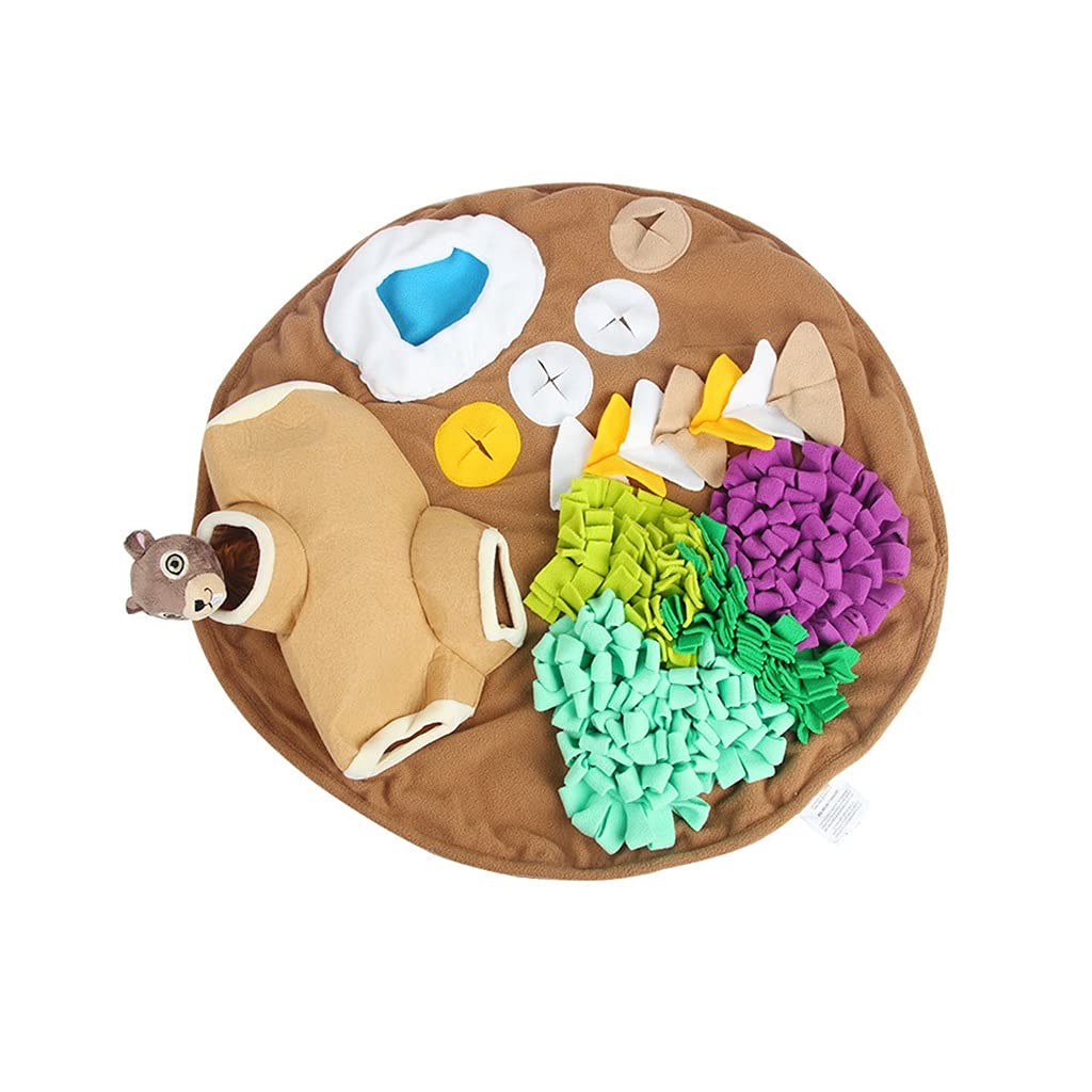 Pet Dog Snuffle Mat Pet Sniffing Training Slow Feeding Pad Blanket Pads Dog Mat Relieve Stress Nosework Puzzle Toy (A)
