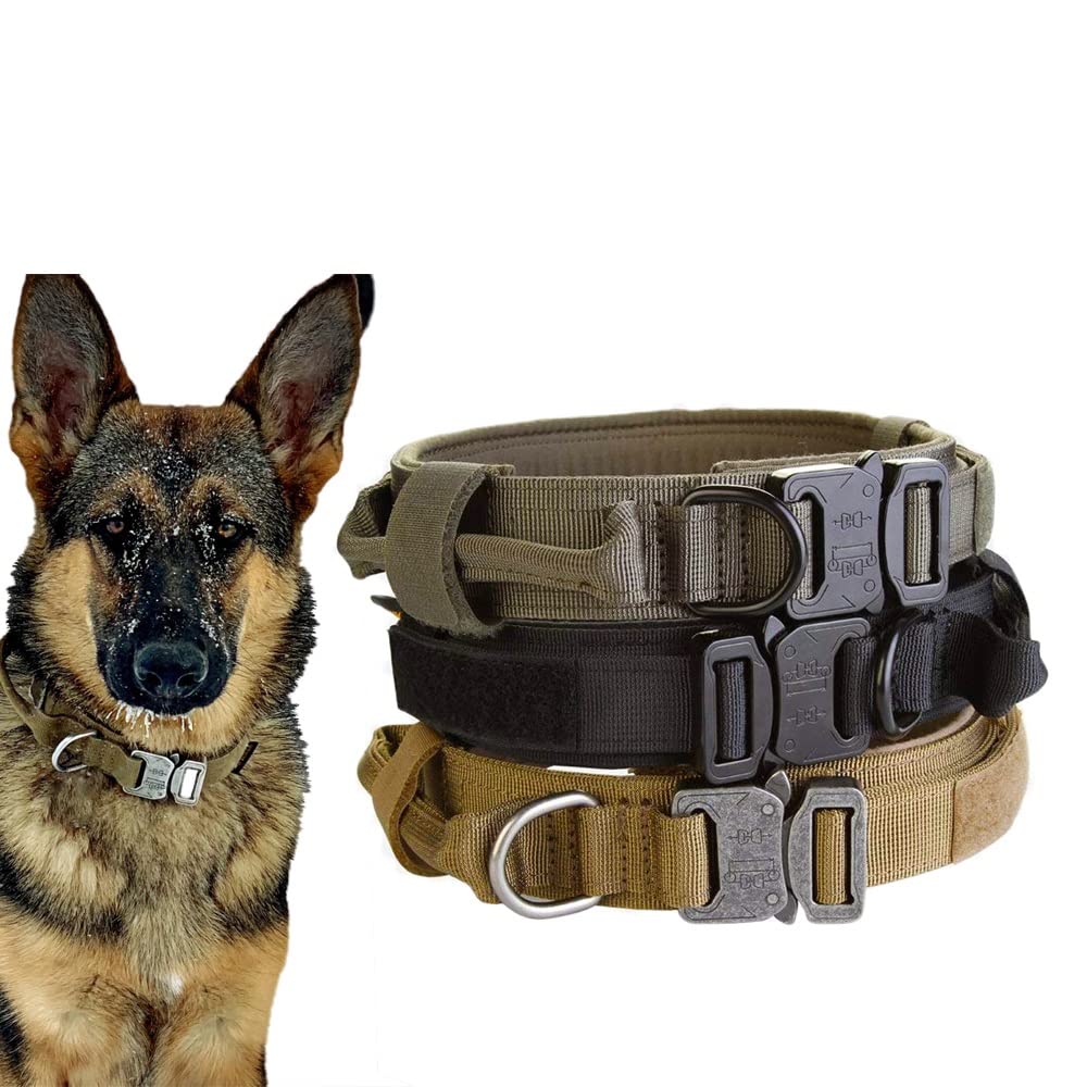 Heavy Duty Dog Collar with Handle Durable Adjustable Pet Collar for Medium Large Dogs German Training Shepherd (Color : E Size : XL Code)