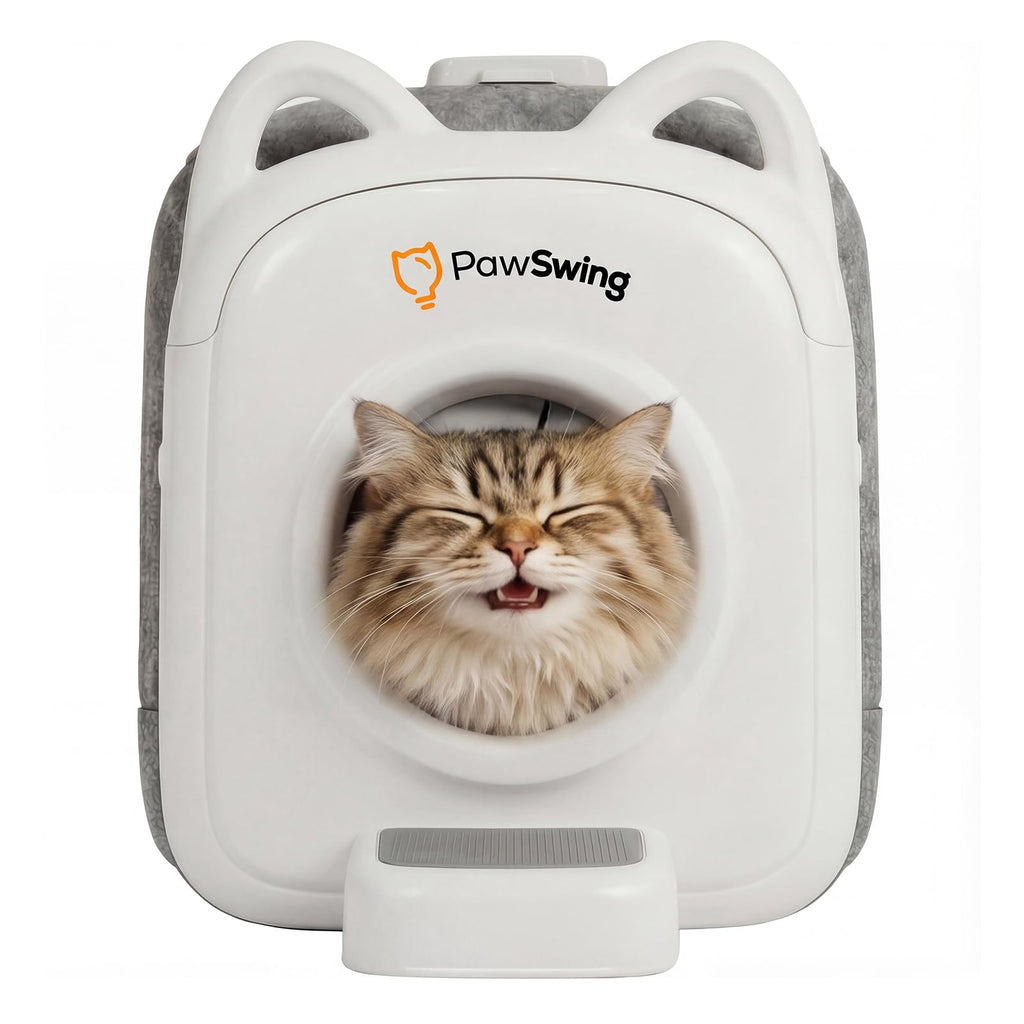 PawSwing Pro Cat Self Grooming House with Smart Feeder & Tracking Sensor