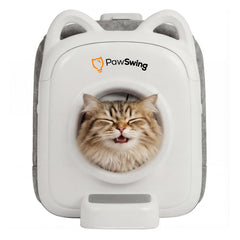 PawSwing Pro Cat Grooming House with Smart Feeder Sensor