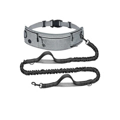 Hands-Free Running Dog Leash with Zipper Pouch & Handles