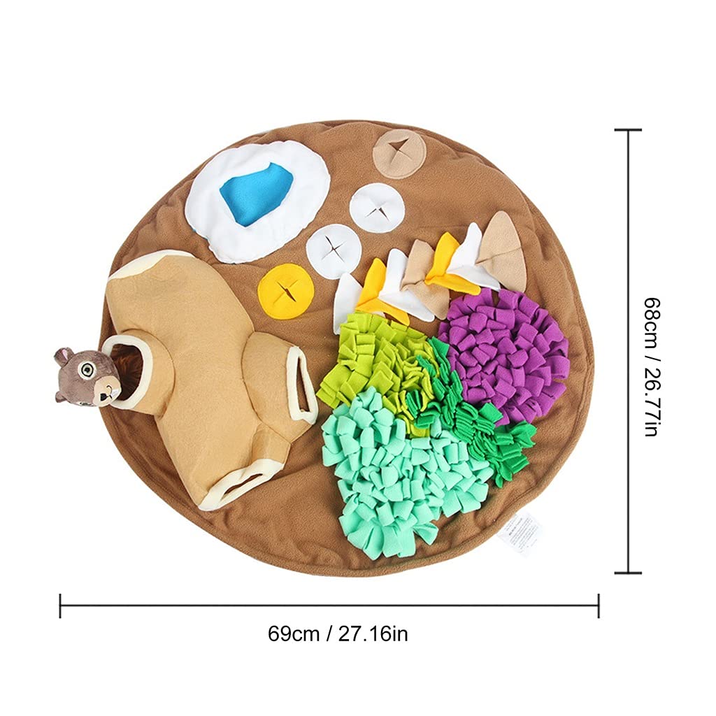 Pet Dog Snuffle Mat Pet Sniffing Training Slow Feeding Pad Blanket Pads Dog Mat Relieve Stress Nosework Puzzle Toy (A)