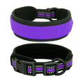 CVXSDFI Nylon Dog Collar Reflective Soft Padded Collars Wide Pet Adjustable for Pitbull Bulldog Pug Small Medium Large