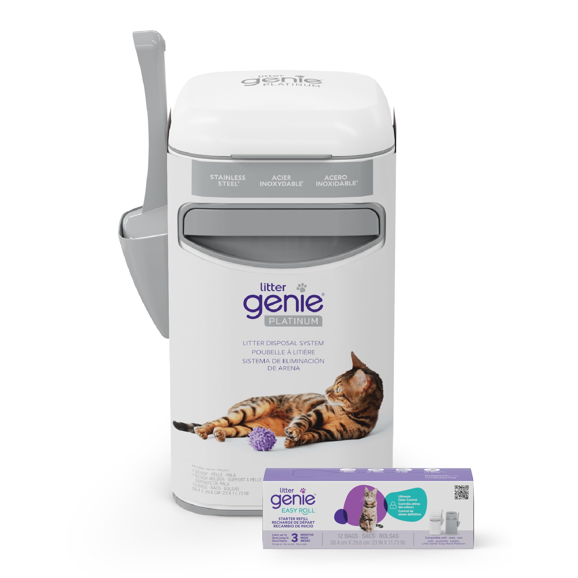 Litter Genie Easy Roll Cat Litter Waste Disposal Pail
