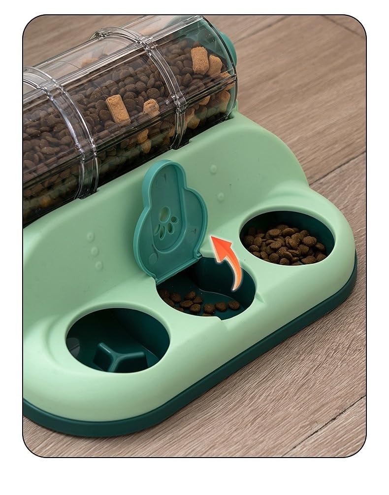 Cat Slow Feeder Bowl, Interactive Food Dispensing Cat Toy, Rolling Treat Dispenser for Indoor Cats