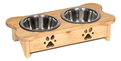 Saving Shepherd Elevated Dog Feeder with Stainless Steel Bowls