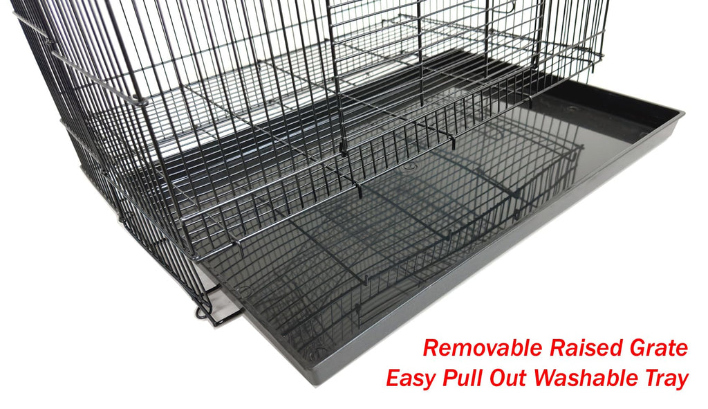 Mcage Three Size, 3 Level with Tight 3/8 Inch Bar Spacing Shelves Ladders for Guinea Pig Ferret Chinchilla Sugar Glider Rats Mice Gerbil Animal Cage