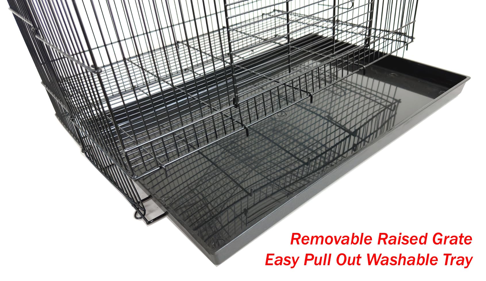 Mcage Three Size, 3 Level with Tight 3/8 Inch Bar Spacing Shelves Ladders for Guinea Pig Ferret Chinchilla Sugar Glider Rats Mice Gerbil Animal Cage