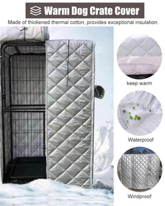 Insulated Winter Dog Crate Cover for Warmth & Privacy