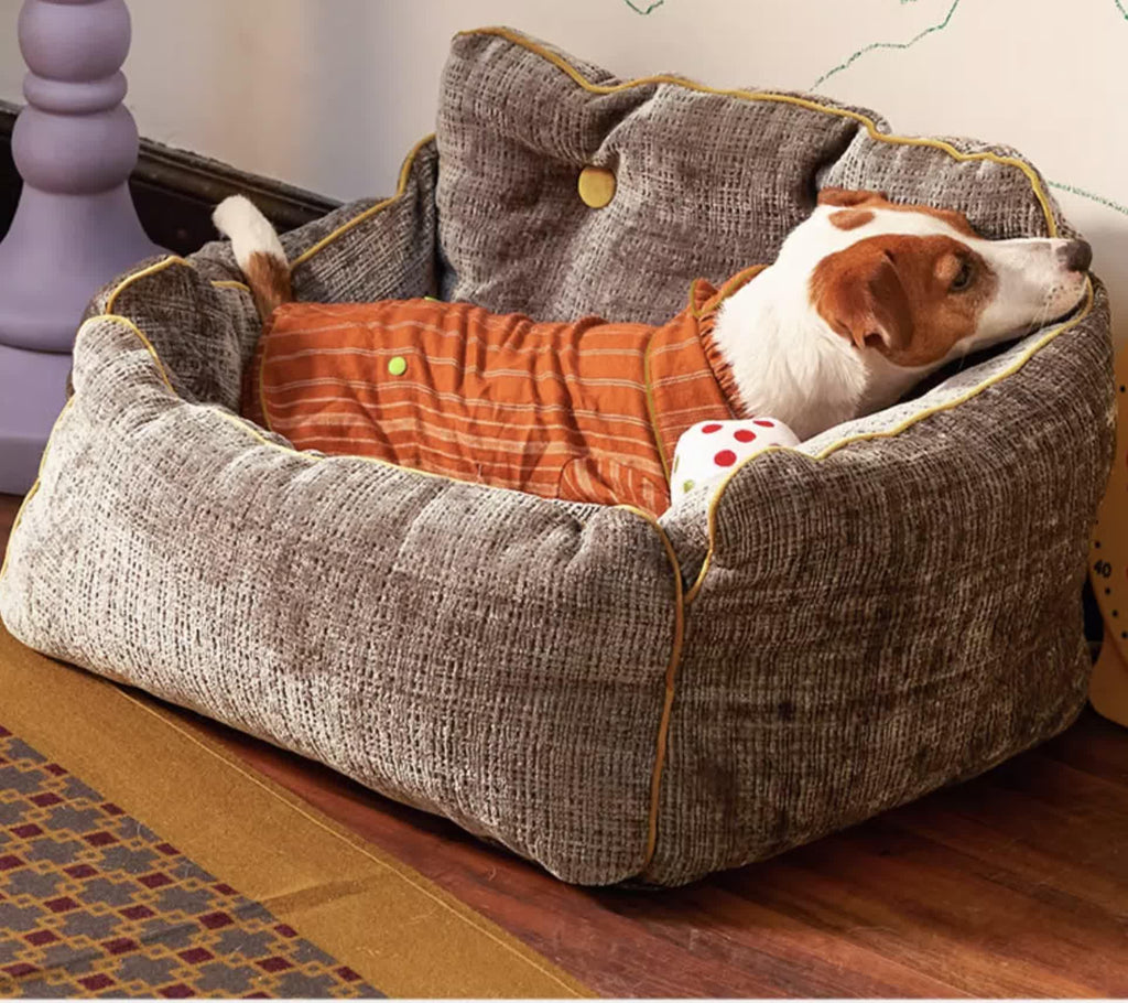 ESRADA Round Donut Cat and Dog Mat Bed, 20 Inch Cat or Small Dog Bed, Non Slip and Waterproof Bottom, Ultra Soft and Durable Fabric Pet Bed, Washable Luxury Cat and Dog Bed Light gray-L