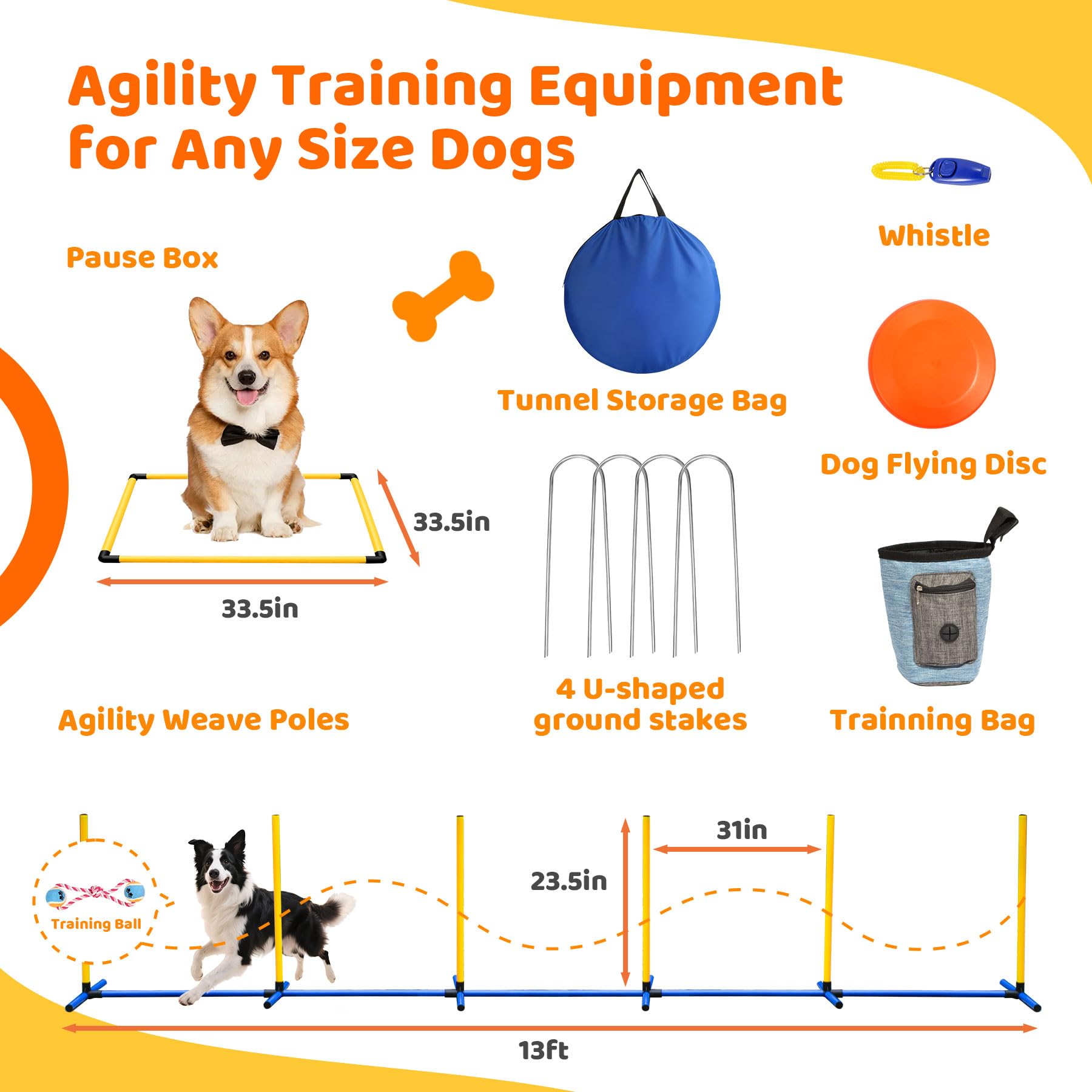 POPMOON Agility Training Equipment for Dogs