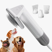 2-in-1 Pet Hair Dryer & Grooming Brush with 4 Nozzles