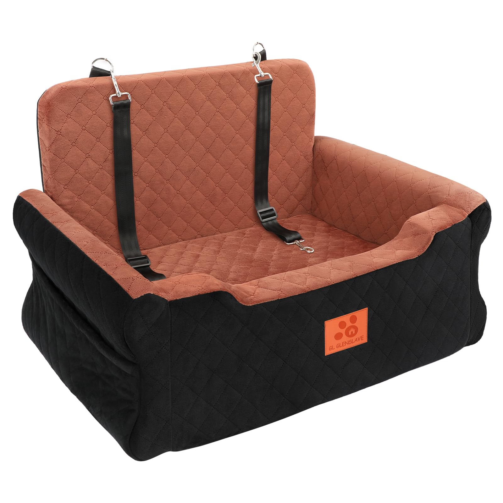 XIEEAOZEE Memory Foam Dog Car Seat for Dogs Up to 55 lbs