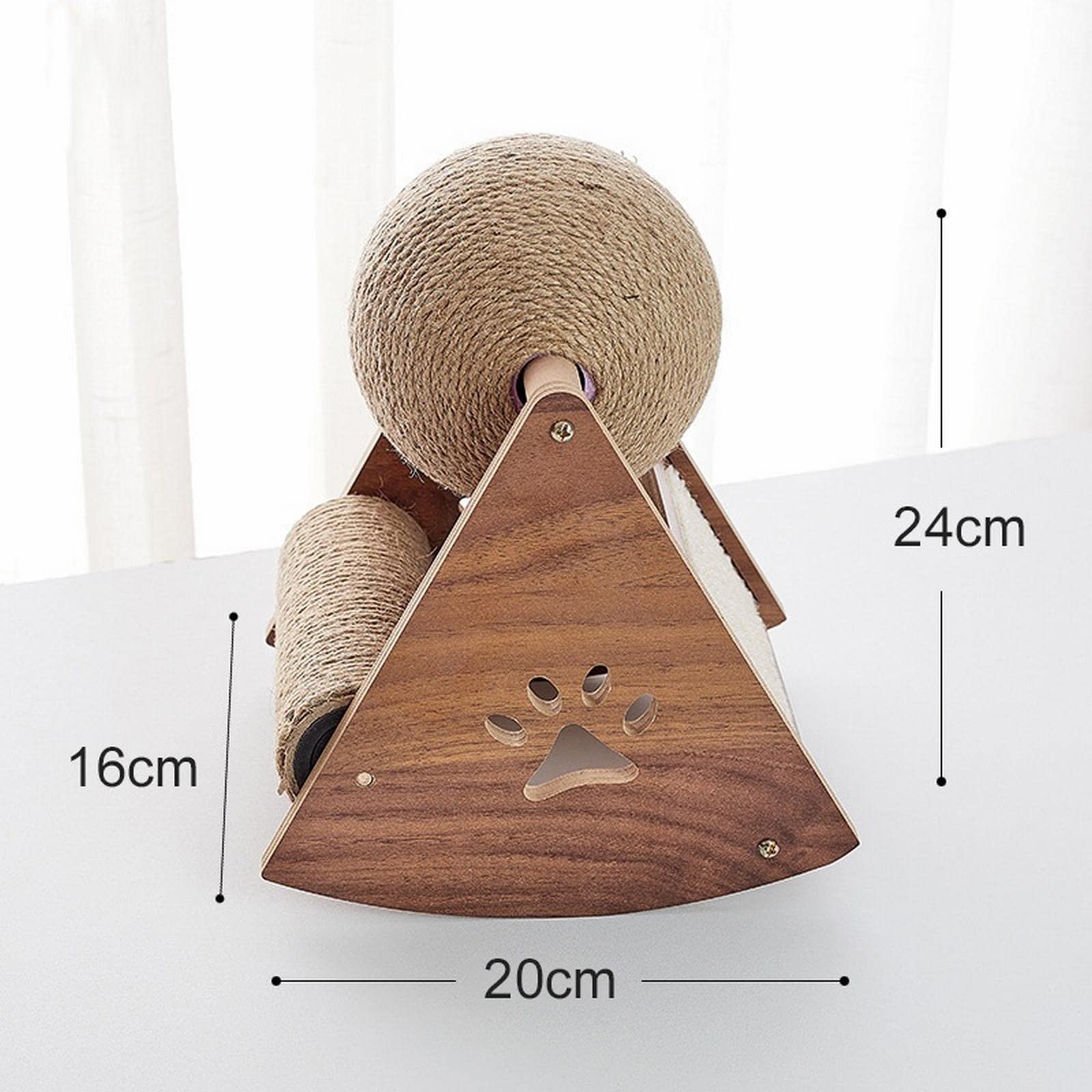MENGKK Interactive Toys for Cats New Large Tumbler Cat Catching Ball Sisal Column Scratching Solid Wood Climbing Frame Toys Accessories