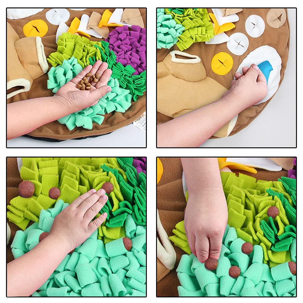 Pet Dog Snuffle Mat Pet Sniffing Training Slow Feeding Pad Blanket Pads Dog Mat Relieve Stress Nosework Puzzle Toy (A)