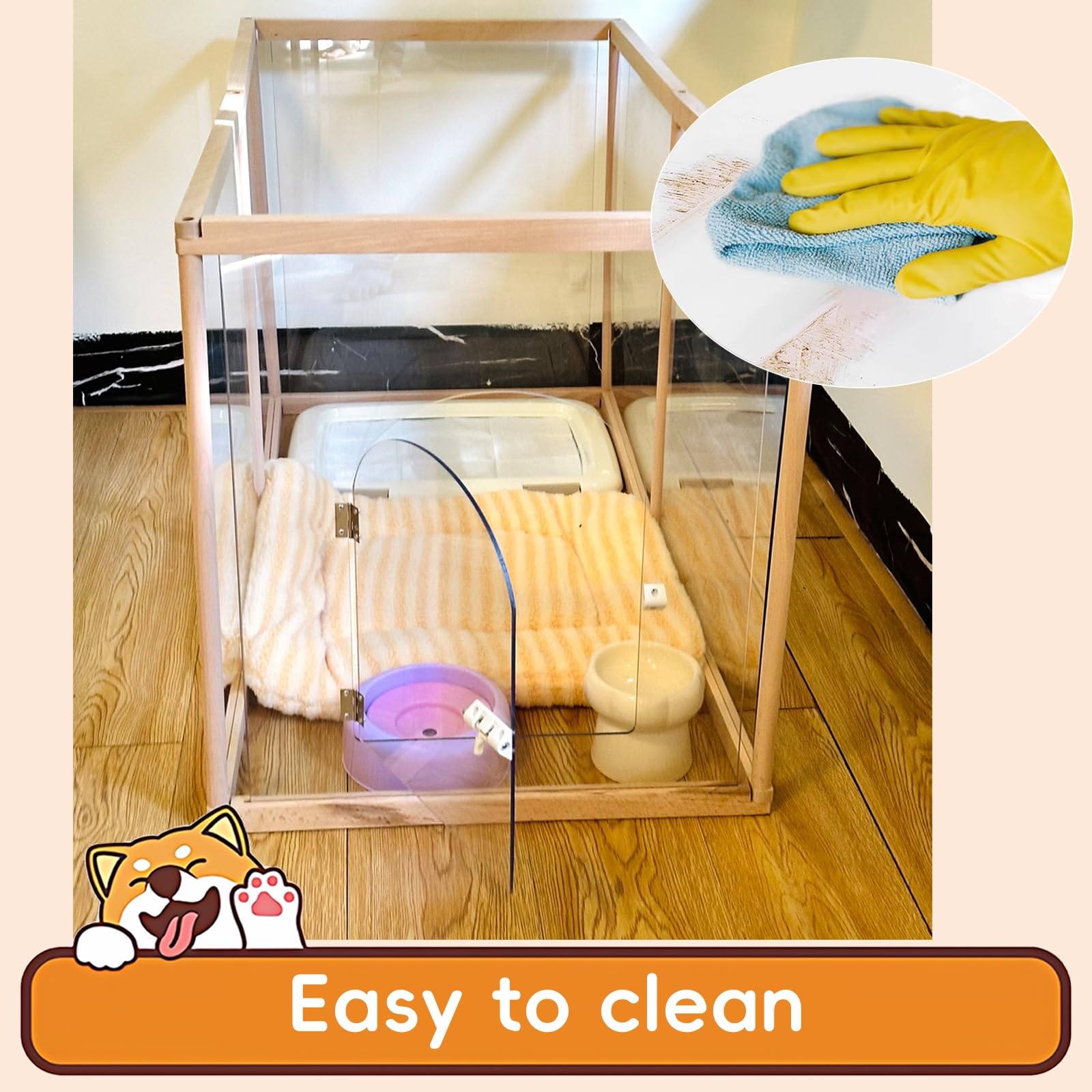 Puppy Playpen - 270° Rotatable Dog BER for Home, DIY Pet Pen for Puppies, ies, Cats & Pigs - Easy Assembly C Design, Versatile S Combinats