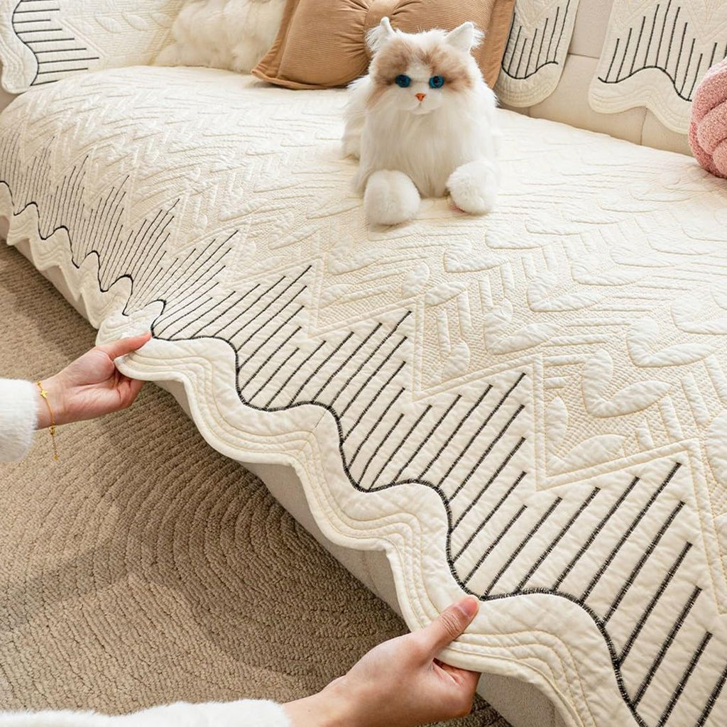 Couch Cover for 2-3 Cushion, Sofa Cover for Dogs, Furniture Protector Cover, Washable Non-Slip, Sofa Slipcovers