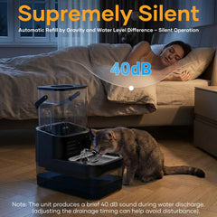 3L Wireless Filterless Cat Water Fountain with Waste Separation