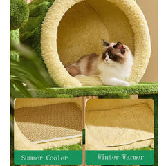 Lotus-Shaped Cat Tree & Climbing Condo for Indoor Cats