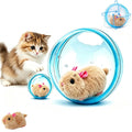2026 New Self-Rolling Interactive Cat Ball,Realistic Animal Automatic Moving Toy,360° Spin Chasing Ball with Plush Animal Inside,Fun Indoor Interactive Pet Balls for Cats & Dogs(No Battery)(1)
