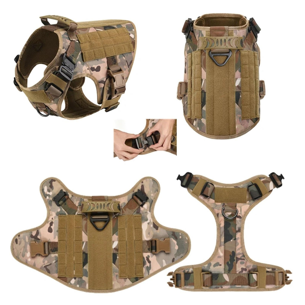 Tactical Military Vest Pet German Shepherd Golden Retriever Tactical Training Dog Harness and Leash Set for All Breeds Dogs