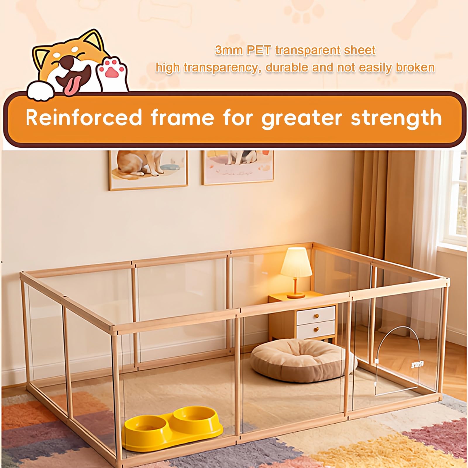 Puppy Playpen - 270° Rotatable Dog BER for Home, DIY Pet Pen for Puppies, ies, Cats & Pigs - Easy Assembly C Design, Versatile S Combinats