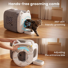 PawSwing Pro Cat Grooming House with Smart Feeder Sensor