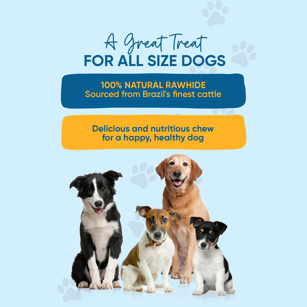 123 Treats Natural Dog Chew Bundle – 10 Count 6” Thick Beef Cheek Rolls + 1 lb Chicken Jerky | Long-Lasting Chews for Aggressive Chewers & High-Protein Training Treats